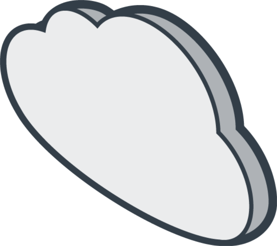 Cloud Editable Isometric Dark