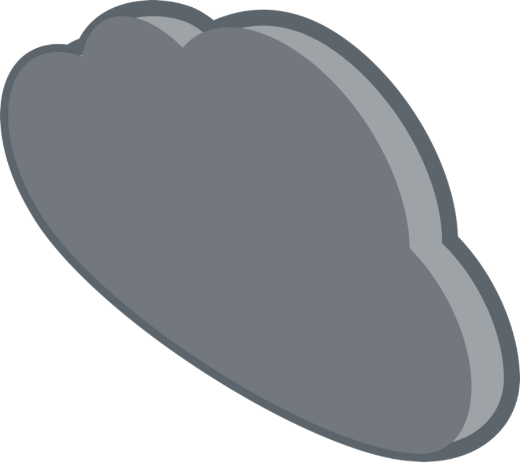 Cloud Editable Isometric Grey