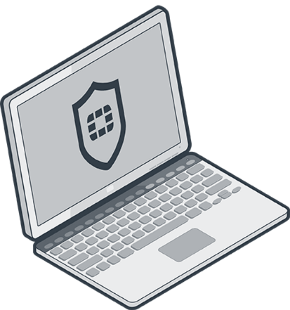 FortiClient Laptop Isometric