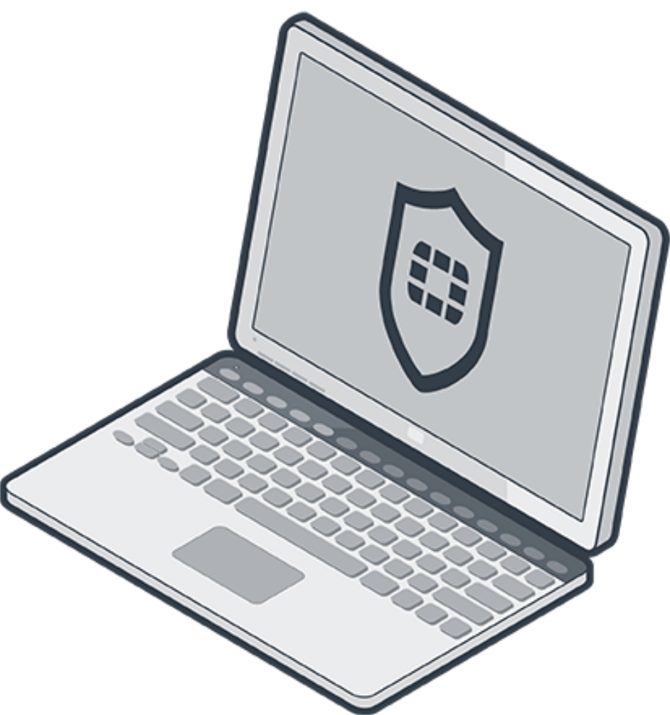 FortiClient Laptop Isometric