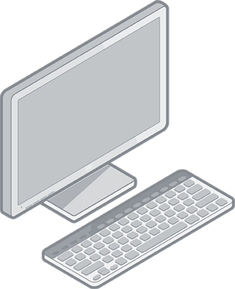 Monitor/Keyboard Isometric