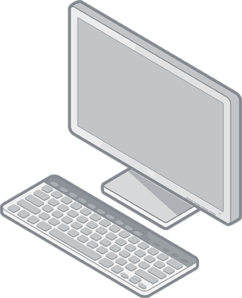 Monitor/Keyboard Isometric
